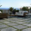 Terrasse avec carrelage imitation pierre Quartz Stone
