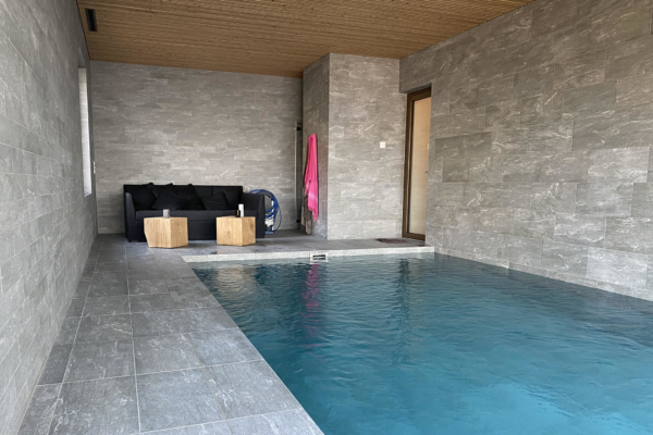 Piscine en carrelage, terrasse, étanchéité, mosaïque, piscine à débordement, canton de Vaud