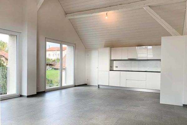 Rénovation appartement séjour avec nouveau carrelage, Lausanne, Vaud