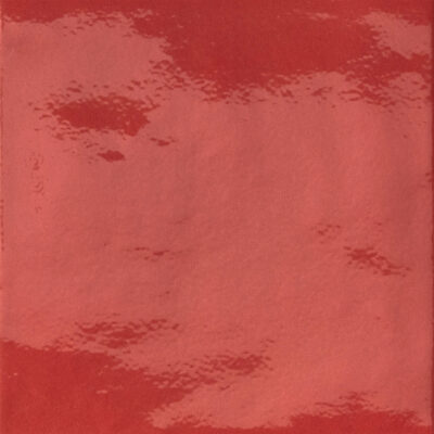 Carrelage Bottega d'arte TerreLucide Rosso, zellige de couleur rouge brillant