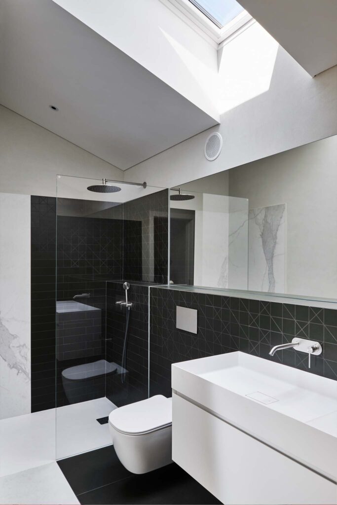Maison d’architecte à Pully – Espace de vie et Salle de bain à Pully