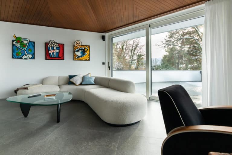 Rénovation d’une villa d’architecte à Montreux – Cuisine d'exception, Espace de vie, Piscines et terrasses et Salle de bain à Montreux, vue 21
