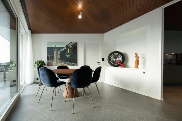 Rénovation d’une villa d’architecte à Montreux – Cuisine d'exception, Espace de vie, Piscines et terrasses et Salle de bain à Montreux, vue 2
