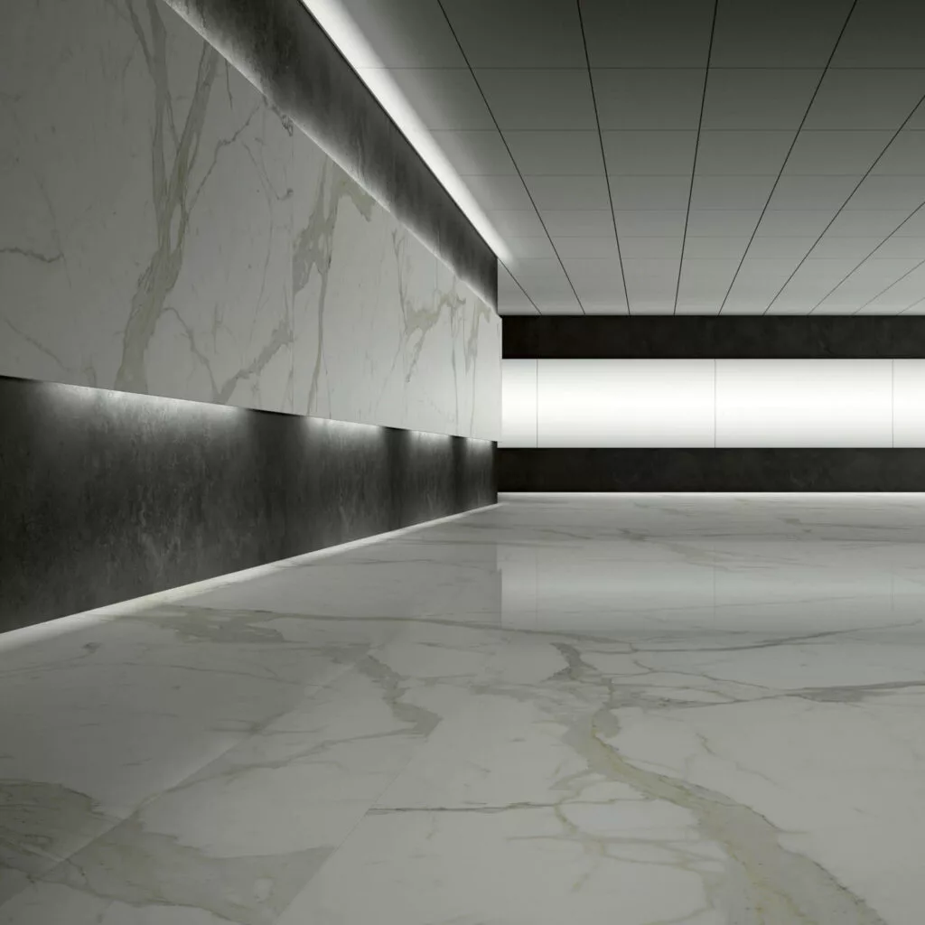 Carrelage Marmi Maximum Calacatta – hall d'entrée